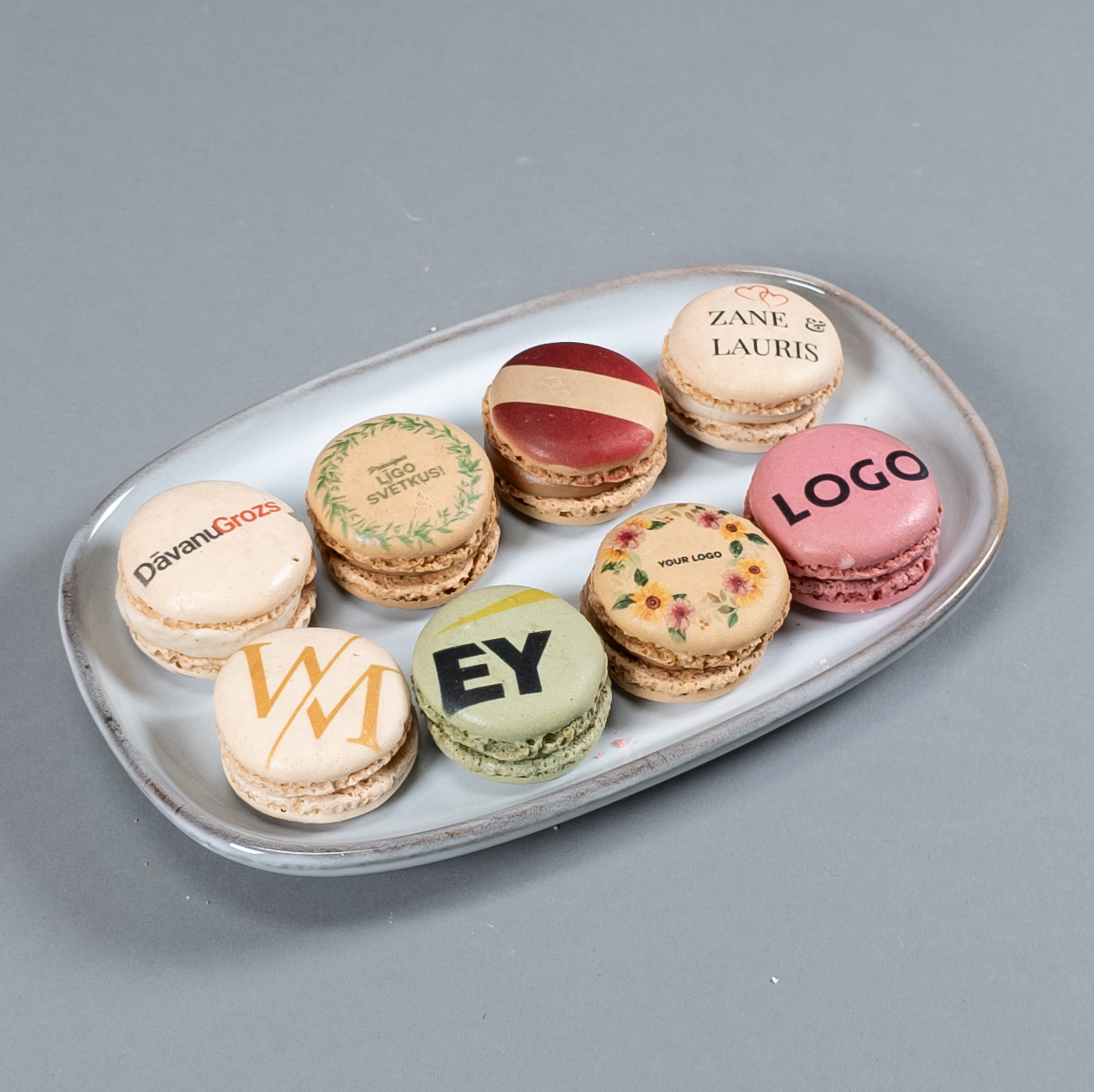 Personalizēti macarons - detaļa